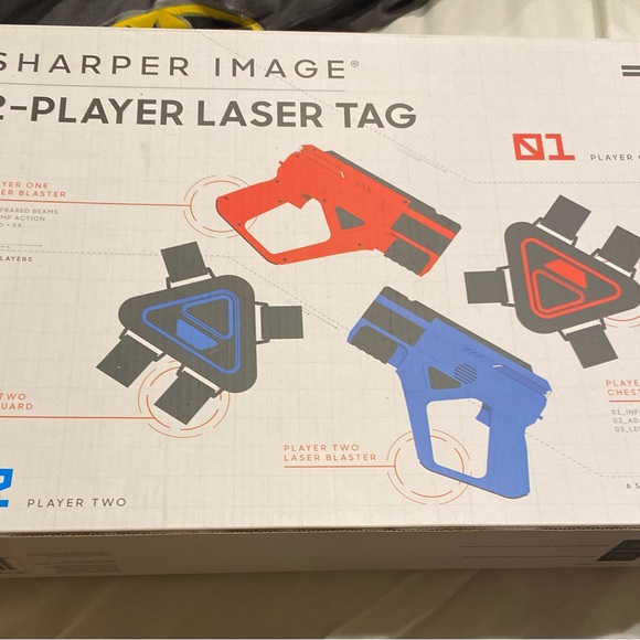 Sharper Image Laser Tag Set with Red and Blue Blasters - Picture 2 of 2